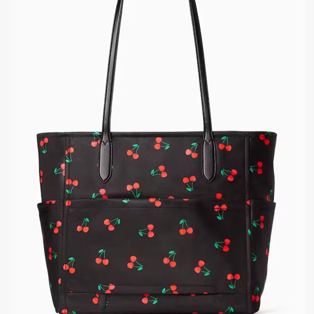 Kate Spade Black Cherry Tote with Cherry Design
